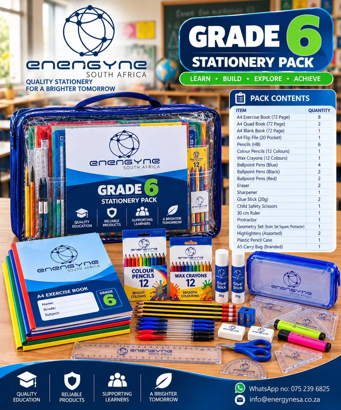 Grade 6 Learning Pack stationery pack