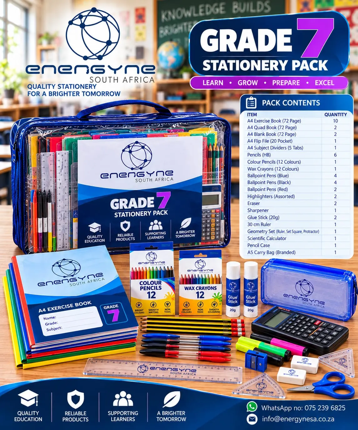 Grade 7 Learning Pack stationery pack