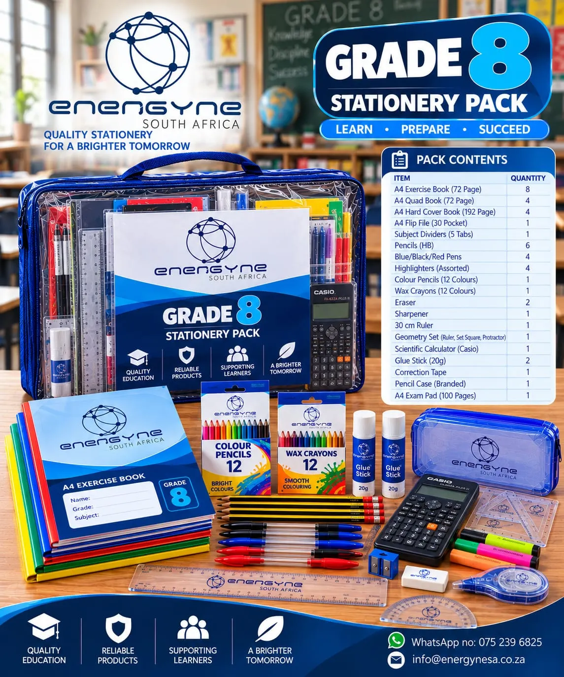 Grade 8 Learning Pack stationery pack